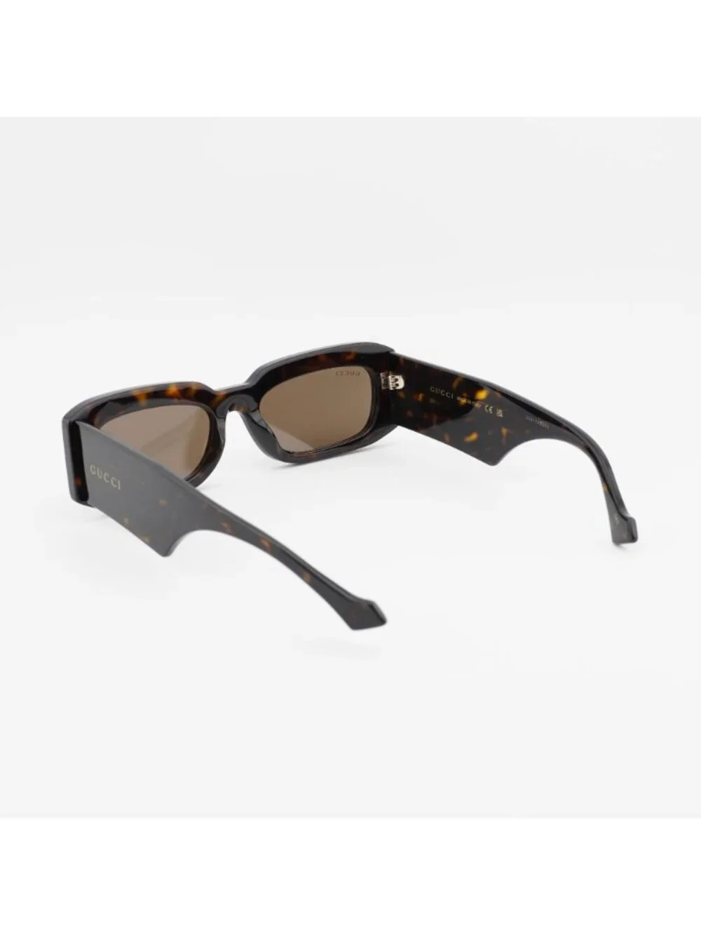 Gucci GG1426S 002 Sunglasses Havana Rectangle Frame, Brown Lenses
